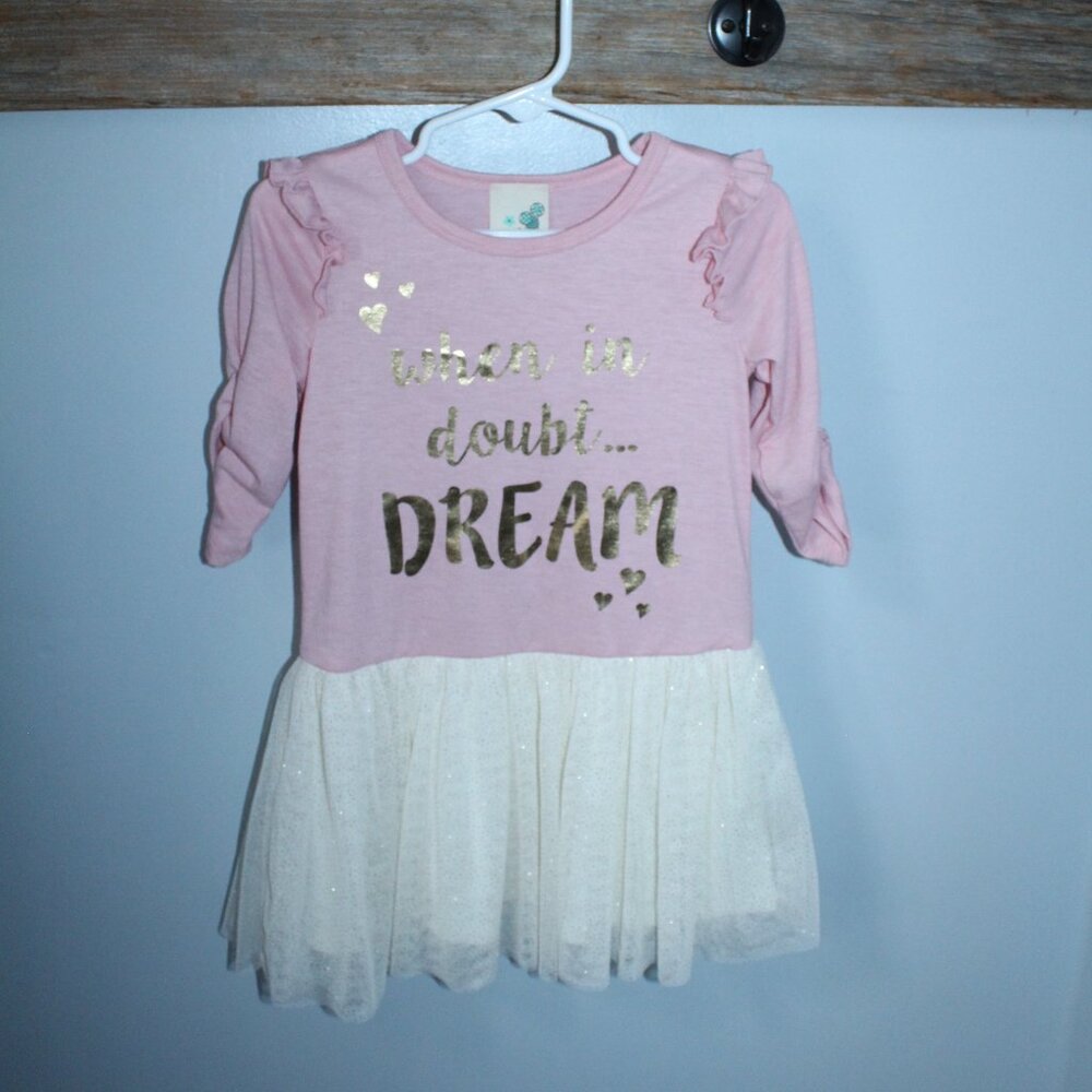 Lily Bleu Size 2T Dress Tulle Pink/Gold